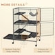 image 8 of PawHut Small Animal Cages for Chinchilla Ferret Kitten on Wheels W/ Hammock Tray