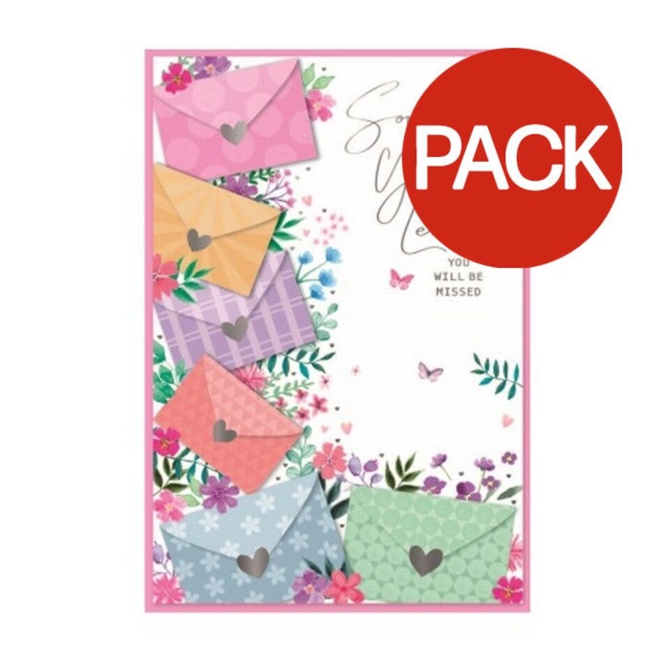 image 1 of Simon Elvin Sorry You´re Leaving Envelope Greetings Card (Pack of 6) - Multicoloured - One Size