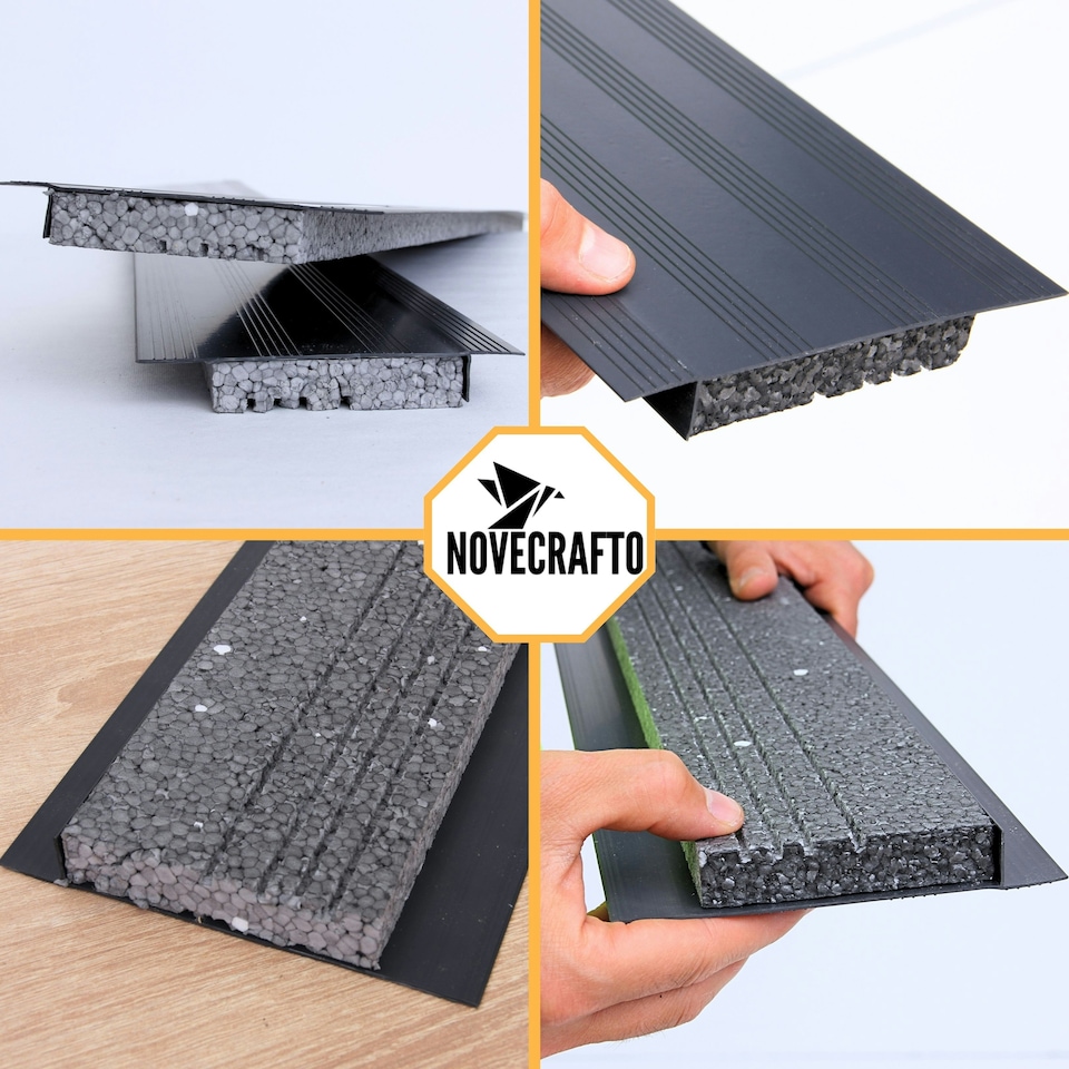 image 1 of Insulated Cavity Closer EPS 50–100mm Adjustable – 5 Pack (1.2m Each, 6m Total) for Window Openings & Door Frames – Silver, Energy Efficient