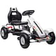 image 1 of HOMCOM Children Pedal Go Kart, Kids Ride On Racer with Adjustable Seat, Inflatable Rubber Tyres, Handbrake, for Ages 5-12 Years - White