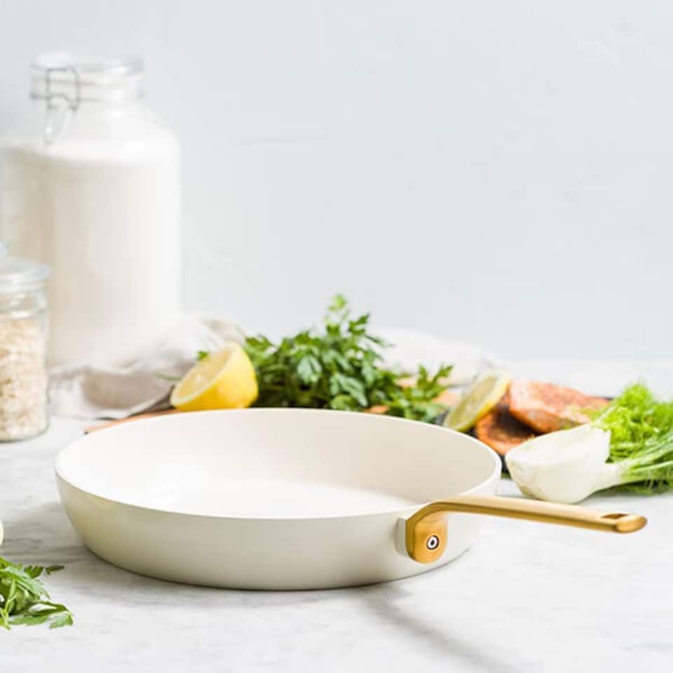 image 1 of GreenPan Evolution 28cm Frypan Cream