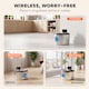 image 3 of PawHut Wireless 4L Cat Water Fountain for Drinking Stainless Steel Cordless | Silver | Silver | 22.5 x 22.5 x 19.5 cm