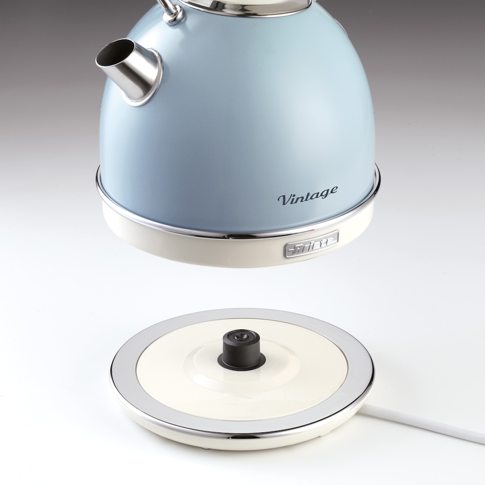 image 1 of Ariete 2877/05 Vintage Retro Dome Kettle, 1.7 Litre Capacity, Blue