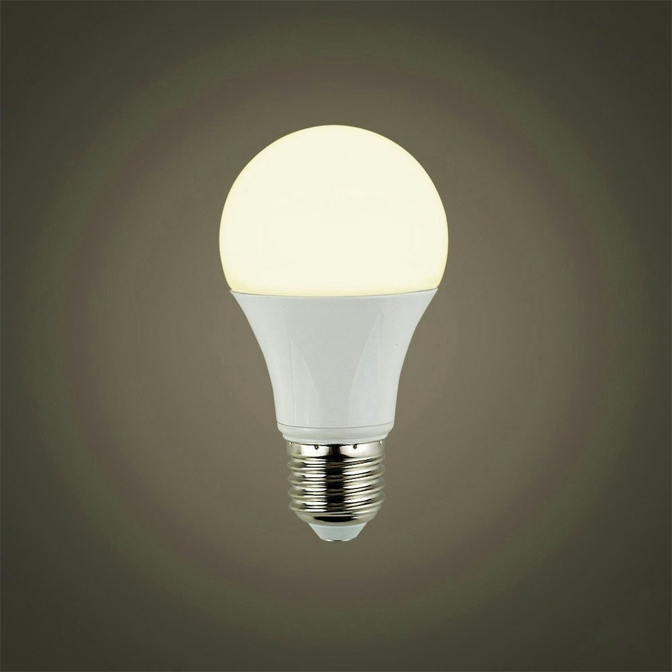 image 1 of ValueLights 6 Pack E27 White Plastic GLS LED 6W Warm White 3000K 500lm Light Bulb