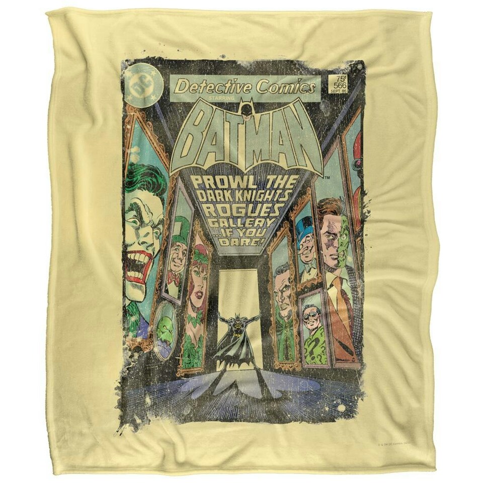image 1 of Batman Prowl The Gallery Comic Cover Blanket - Multicoloured - One Size
