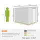image 7 of Outsunny 7 x 5FT Garden Shed w/ Foundation Lean to Metal Tool Shed Dark Grey 