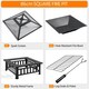 image 4 of Yaheetech 86 cm Outdoor Metal Square Fire Pit