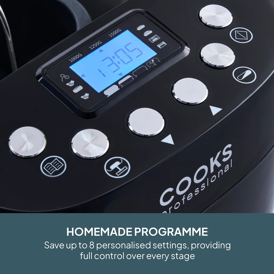 image 1 of Cooks Professional XL Digital Bread Maker with 15 Programmes, Timer & Keep Warm Function