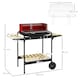 image 7 of Outsunny Charcoal Barbecue BBQ Grill Trolley W/ 5-level Grill Height Ash Catcher