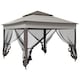 image 1 of Outsunny Garden Folding Tent Heavy Duty Pop Up Gazebo for Party Dark Grey