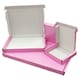 image 1 of 25 x Pink (10cm x 10cm x 2cm) Mini PIP Boxes Large Letter Postal Cardboard Shipping Boxes | Pink