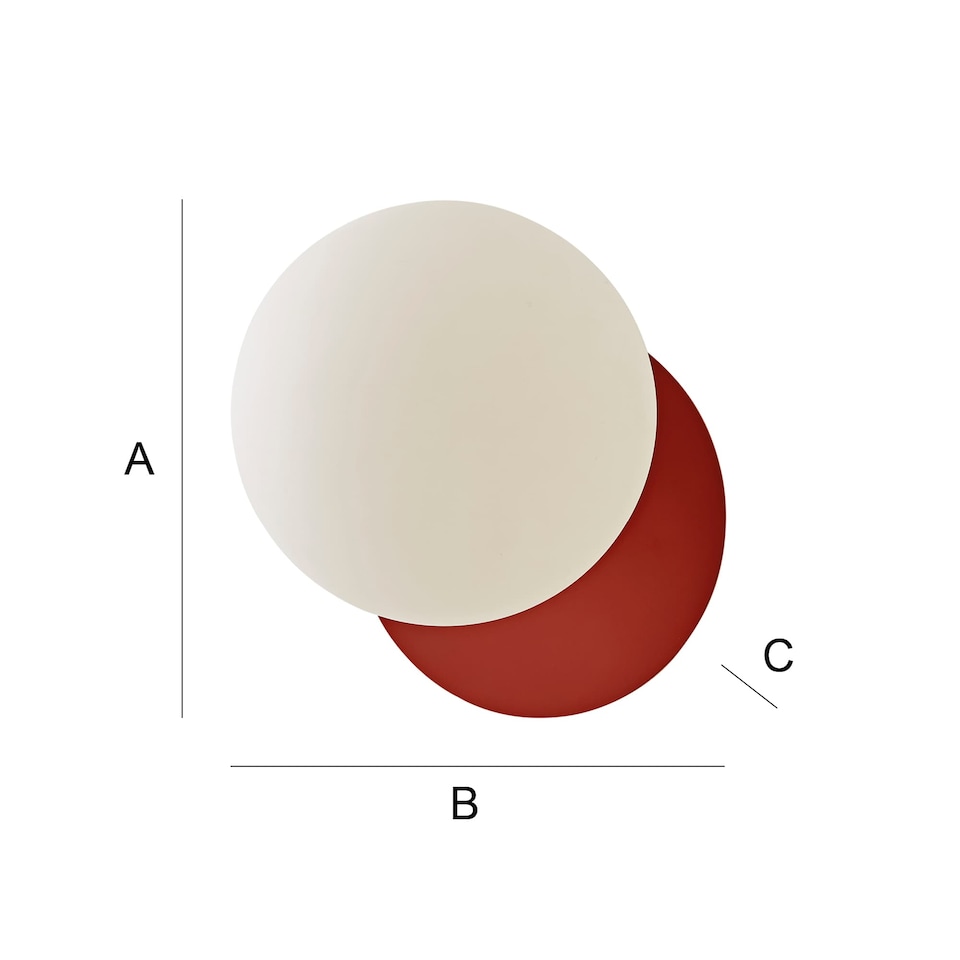 image 1 of ValueLights Darla Rust Frosted Globe Bathroom Wall Light | Orange