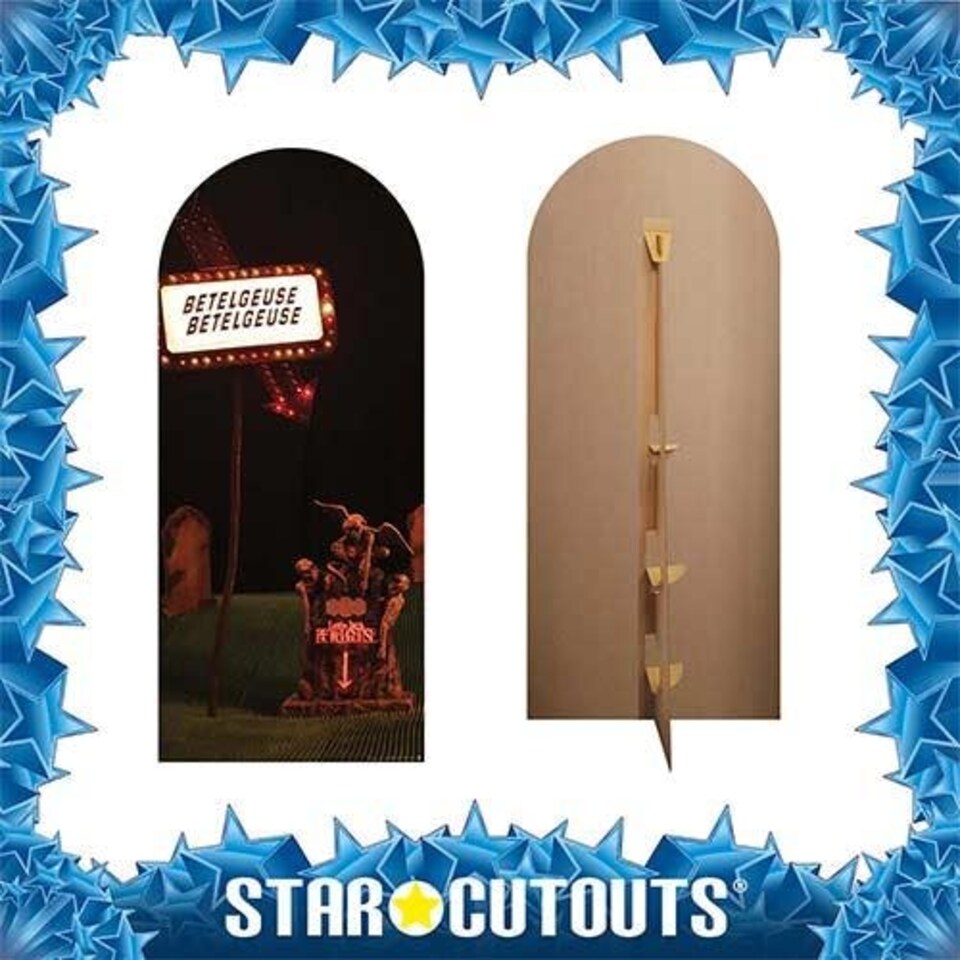 image 1 of Here Lies Beetlejuice Single Backdrop Cardboard Cutout 185cm