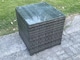 image 5 of Fimous Rattan Outdoor Garden Furniture Sofa Set Patio Table & Chairs Set with 3 Seater Sofa Reclining Chair 2 Side Table Big Footstool Dark Grey Mixed