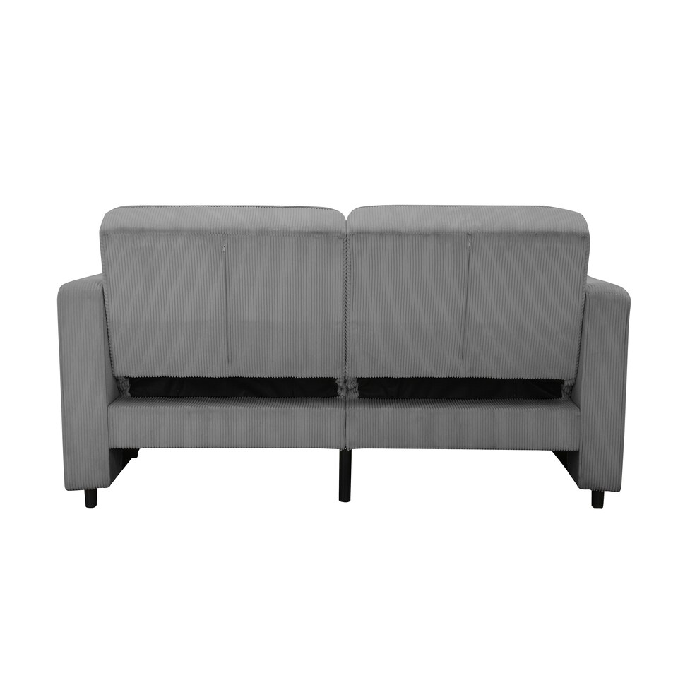 image 1 of Allie 3 Sofabed Grey Corduroy Grey | Grey