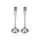 image 1 of Metal Candle Holder Candlesticks Set Gold Silver Decorative Decor | Silver | 2x Silver Large | Large | 2