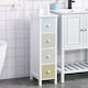 image 2 of HOMCOM Chest of Drawers, 4 Drawer Dresser, Storage Organizer Toilet Tissue Cabinet for Bedroom, Bathroom