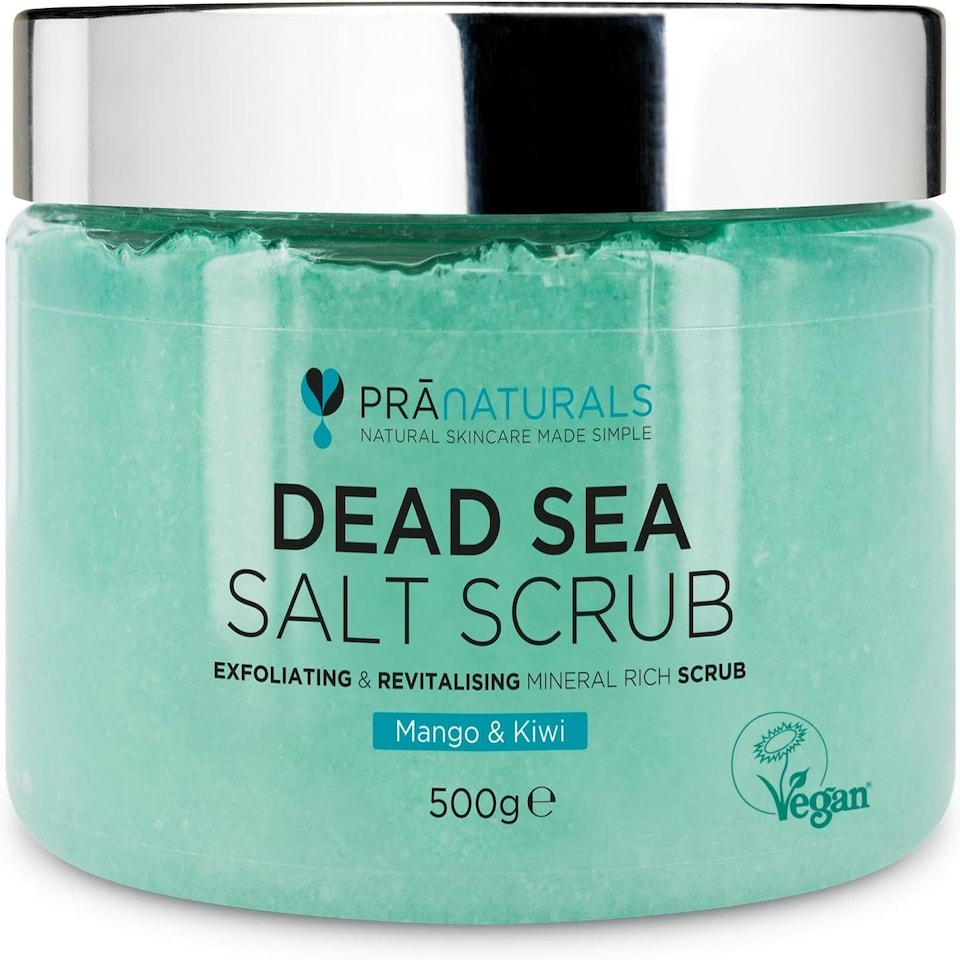 image 1 of PraNaturals Dead Sea Salt Body Scrub - Mango & Kiwi 500g