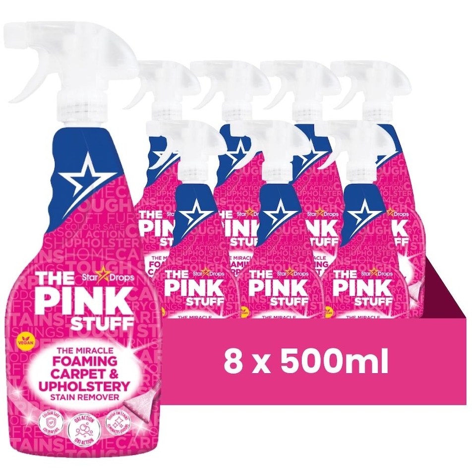 image 1 of The Pink Stuff Miracle Foaming Carpet & Upholstery Stain Remover 500ml