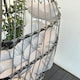 image 8 of Azura Hanging Egg Chair - Swing Pod Egg Chair - Large with deep Grey Cushions