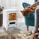 image 2 of HOMCOM Fireplace Stove Heater Log Burning Flame Electric 950/1850W Living Room