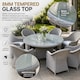 image 5 of Sorrento 6-Seater Rattan Dining Set, Round Garden Table with Chairs, Outdoor Patio Furniture Set