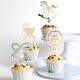 image 2 of Oh Baby Sage Green Cupcake Toppers & Wraps - Pack of 6