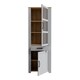 image 3 of Bohol Narrow Display Cabinet inc. 2x LED Lights in Riviera Oak/Grey Oak