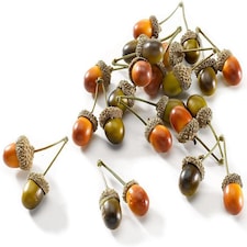 20 Pairs of Best Artificial Autumn Acorns for Halloween Decoration Crafts