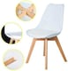 image 2 of Arrow Charcoal Dining Table Set With 4 White Dining Chairs Dining Furniture Set