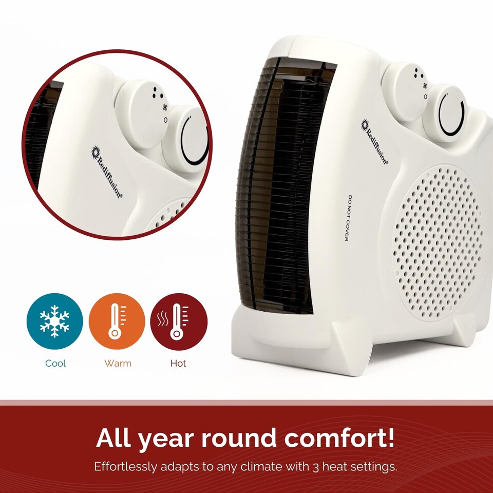 image 1 of Rediffusion Portable Dual Position Fan Heater