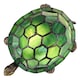 image 2 of Beautifully Hand Crafted Green Glass Tortoise Tiffany Lamp | Green | Green | 1