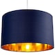 image 6 of Contemporary Blue Cotton 14 Table/Pendant Lamp Shade with Shiny Copper Inner | Blue