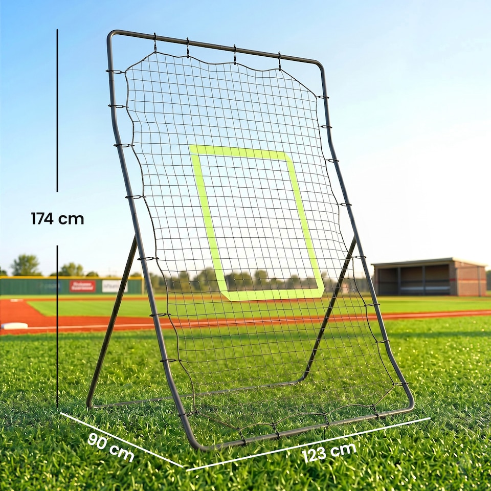 image 1 of HOMCOM Rebounder Net Kids Adults Baseball Softball Training Aid Goal Play