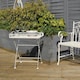 image 3 of Charles Bentley Wrought Decorative Iron Garden Side Table - White