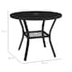 image 5 of Outsunny 90 cm Garden Dining Table, Round Garden Table w/ Parasol Hole Black