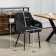 image 3 of HOMCOM Accent Chair w/ Foot Pads and Chenille Fabric Arm Chair, Black