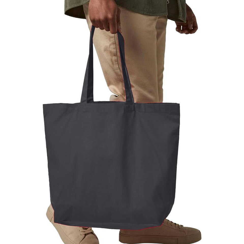 image 1 of Westford Mill Premium Cotton Maxi Tote Bag (Pack of 2) - Graphite Grey - One Size Grey