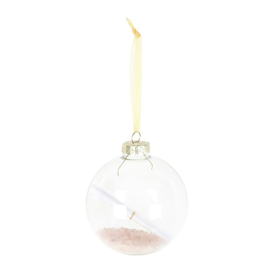 Something Different Rose Quartz Christmas Bauble Kit - Clear/Pink - One Size