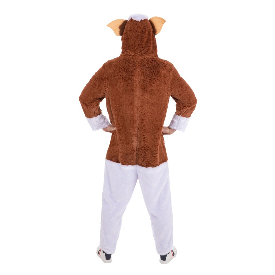 image 1 of Gremlins Unisex Adult Deluxe Gizmo Costume | Brown | Brown/White | L | 1