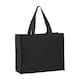 image 1 of Nutshell Premium Stand-Up Canvas Recycled Shopper Bag - Black - 33cm x 16cm x 27cm | Black