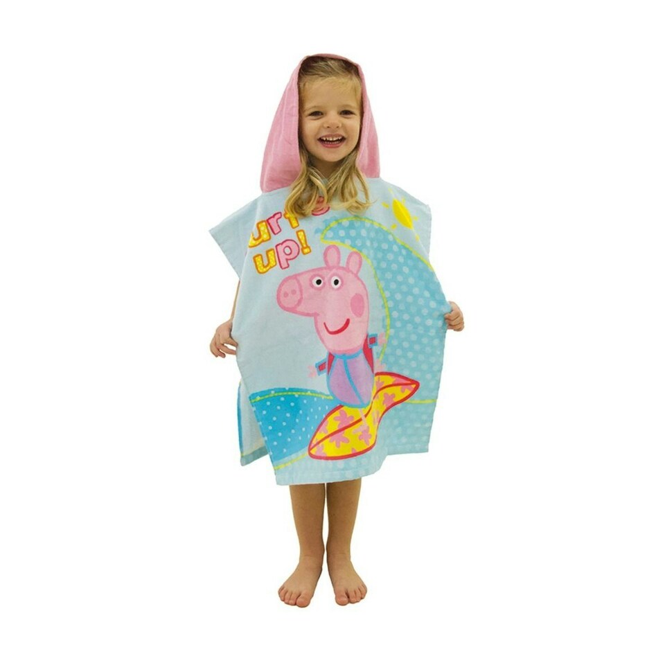 image 1 of Peppa Pig Childrens/Kids Diving Hooded Towel - Blue/Pink/Yellow - One Size