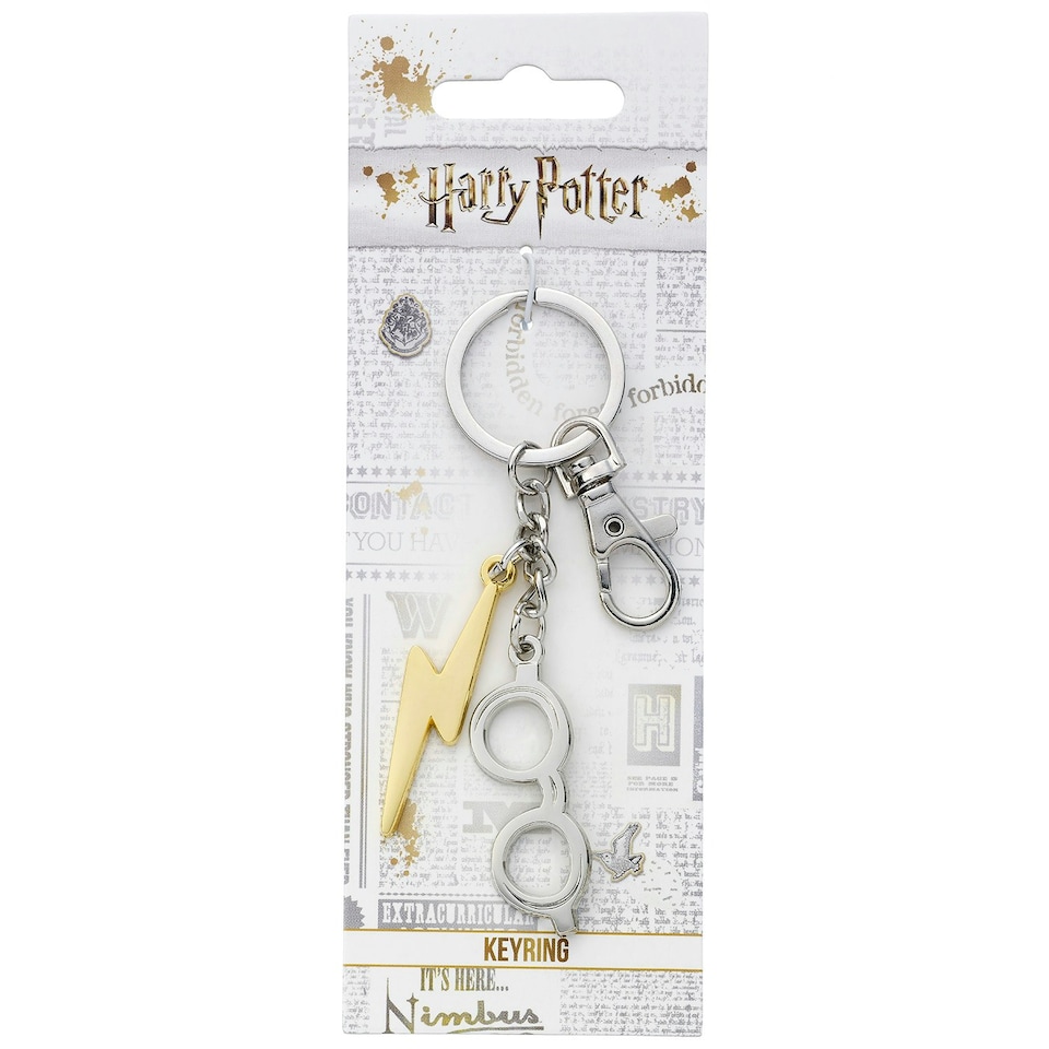 image 1 of Official Harry Potter Glasses & Lightning Bolt Keyring KH0176
