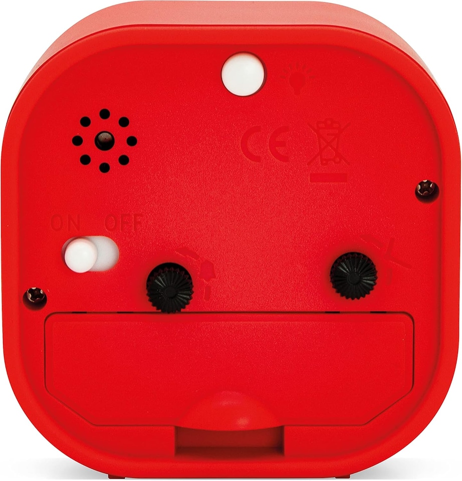 image 1 of Acctim Robyn Mini Bedside Alarm Clock | Red | Jam