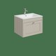 image 1 of Balterley Wall Hung 1 Drawer Unit with Stone Basin 1 Tap Hole | Grey | 431 x 600 x 453mm