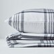 image 5 of Homescapes White & Black Tartan Pattern Cushion Cover - 60 x 60 cm | White | White & Black | 60 x 60 cm