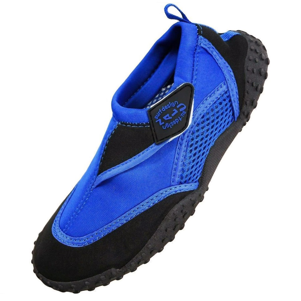 image 1 of GEEZY Aqua Water Shoes, Unisex, Beach Surfing - Blue & Black, UK Adult 11