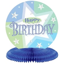 Amscan Honeycomb Shimmer Happy Birthday Party Centrepiece - Multicoloured - One Size