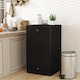 image 2 of HOMCOM 91 Litre Under Counter Fridge Freezer with Lock, Small Fridge Freestanding with Chiller Box, Adjustable Thermostat, 47.5cm Wide, Black