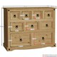 image 3 of Vida Designs Corona 9 Drawer Merchant Chest Sideboard Buffet Cabinet, Solid Pine Wood